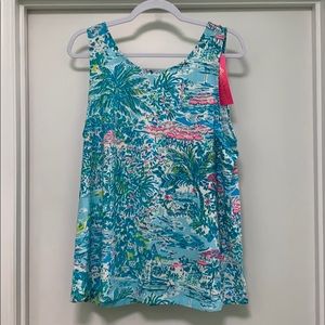 Lilly Pulitzer Kristen top Sunshine City XL